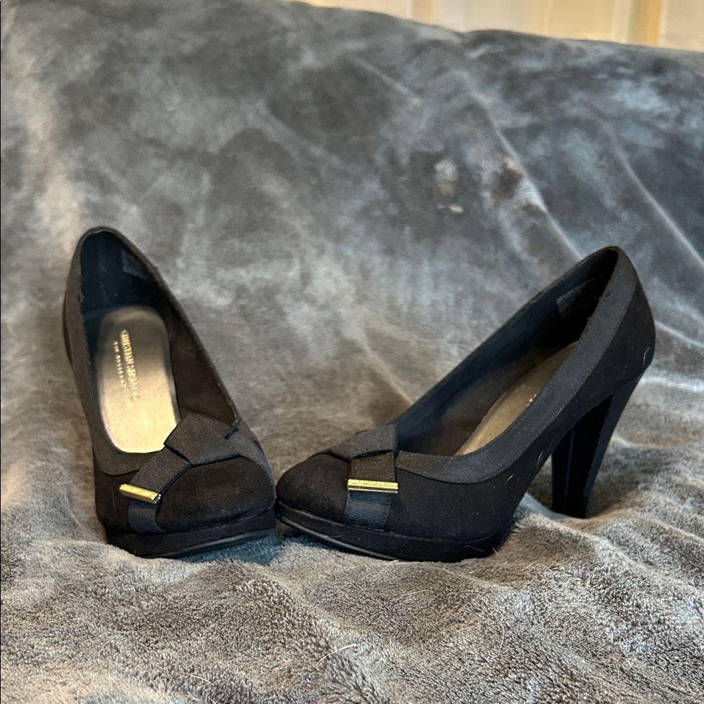 Christian Siriano Black Suede Heels size 8